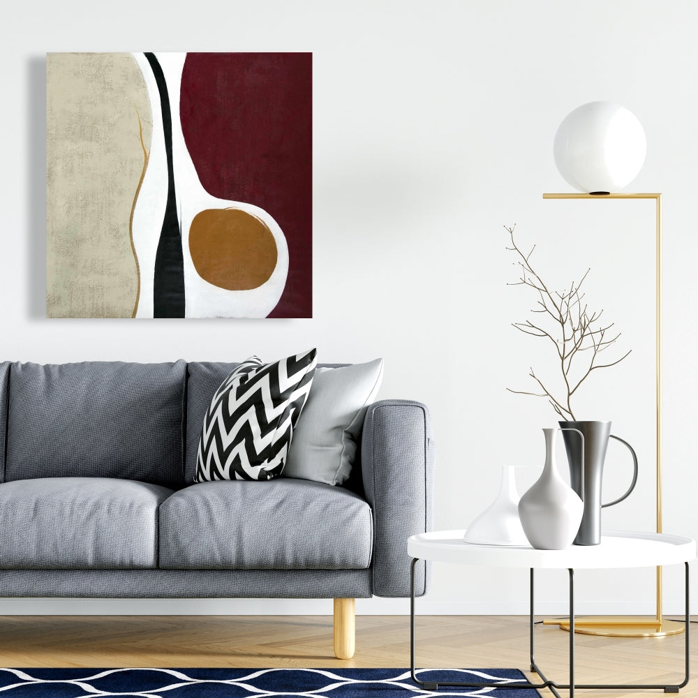 Retro Livingroom Red Canvas Multiform | Home Decor Art
