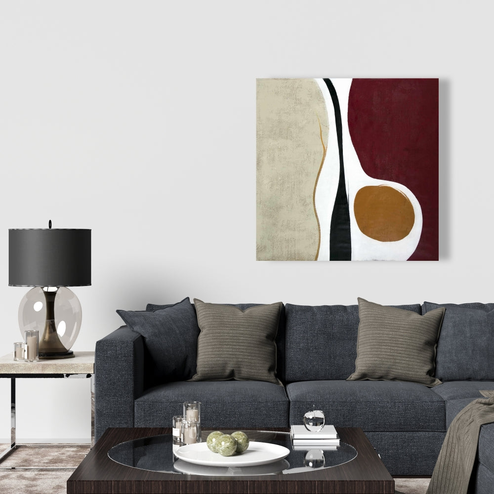 Retro Livingroom Red Canvas Multiform | Home Decor Art