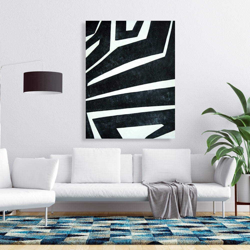 Toile industrielle « Labyrinthe aux formes abstraites » | Décoration d'intérieur