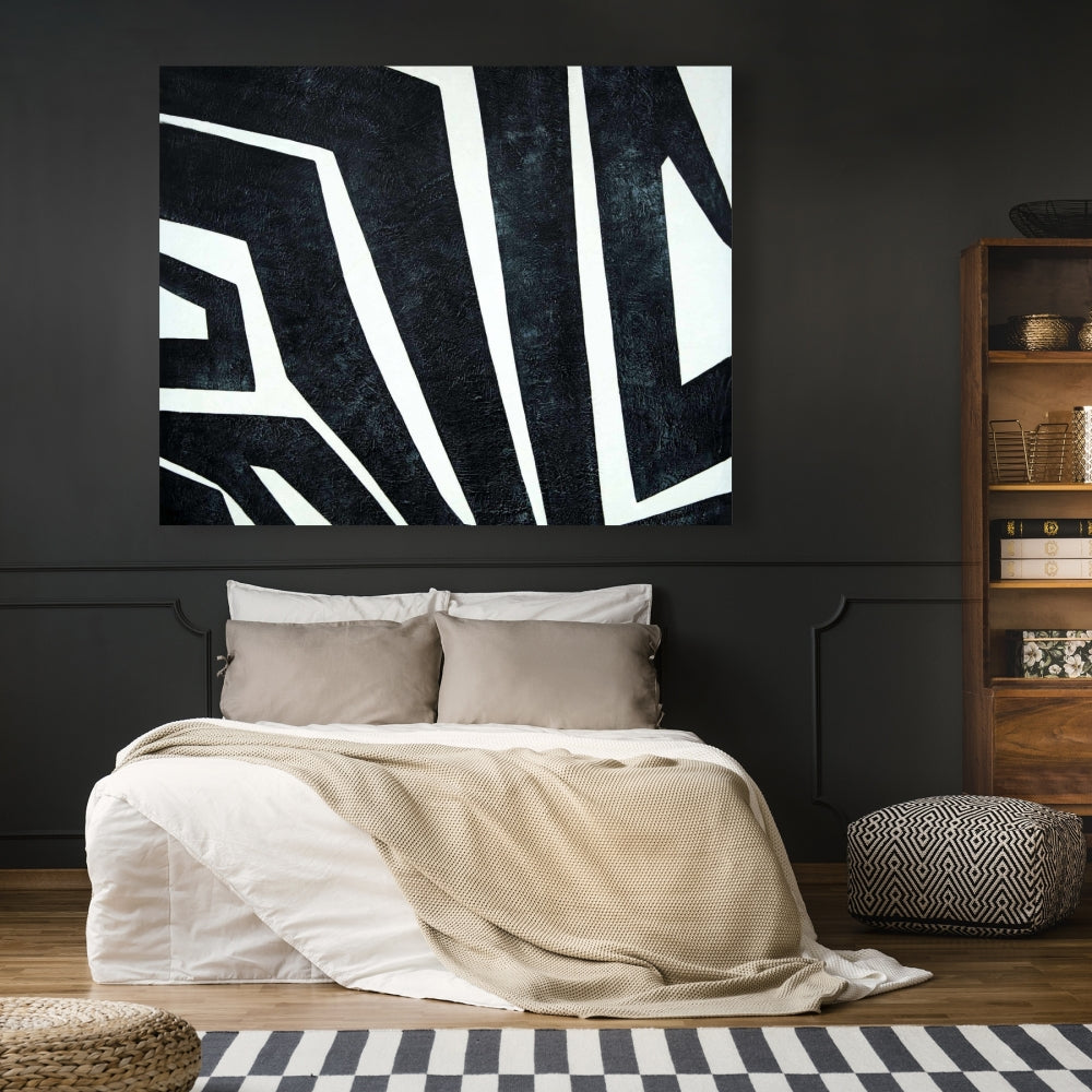 Toile industrielle « Labyrinthe aux formes abstraites » | Décoration d'intérieur
