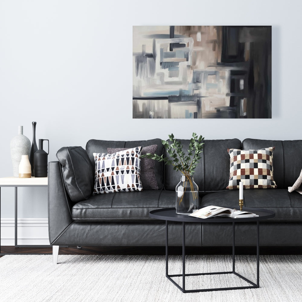 Brown Abstract Contemporary Canvas - Nought Home Decor Art