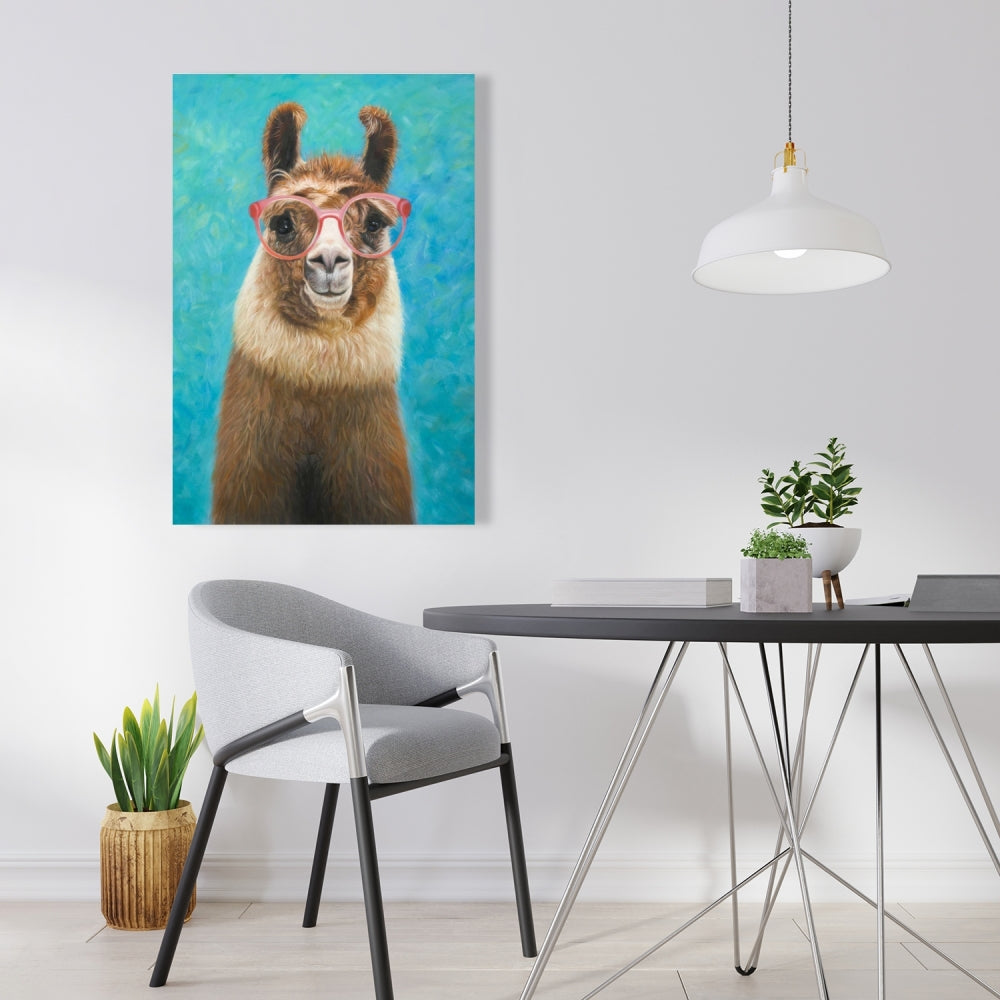 Lovable Llama Brown Canvas | Bedroom Animal Decor