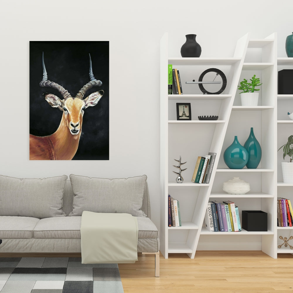 Antelope Canvas Wall Art | Rustic Livingroom Decor