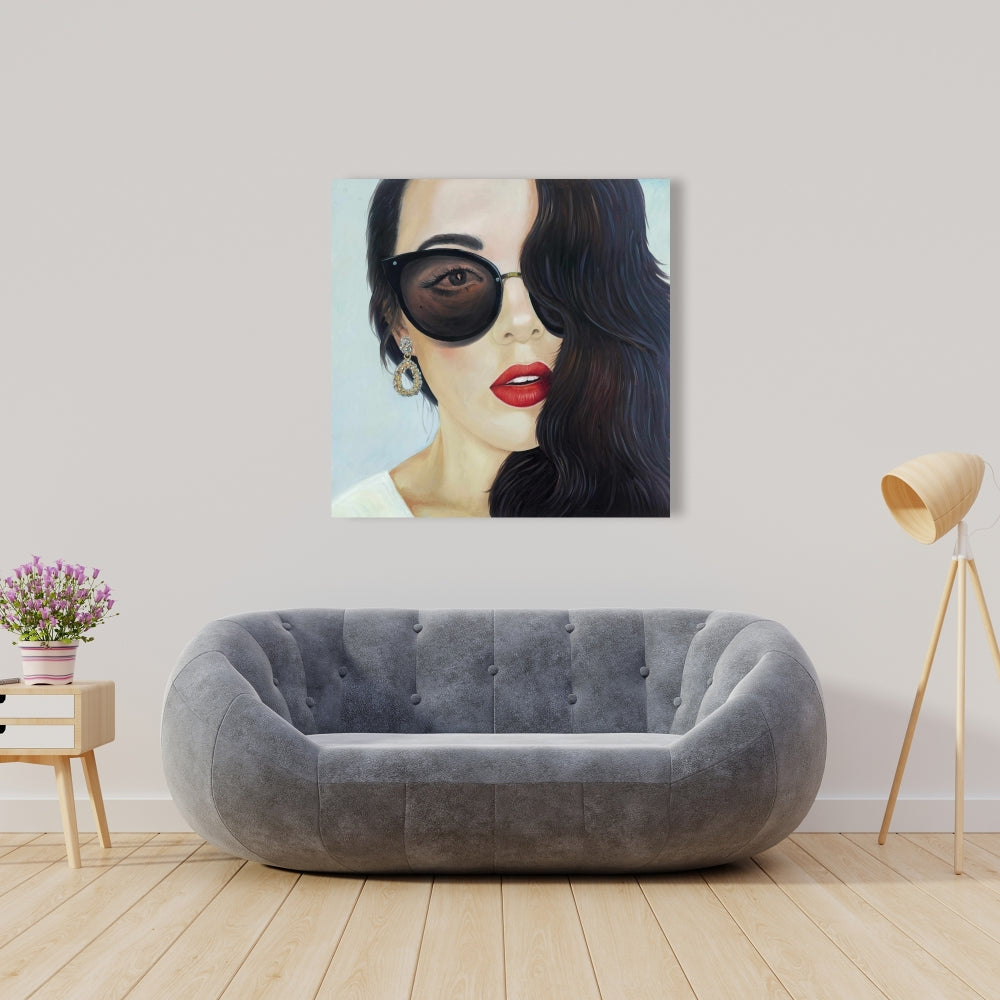 Romantic Fashion Beauty Canvas - Fashionable Sunglasses Decor