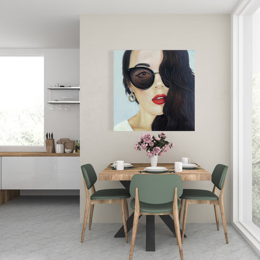 Romantic Fashion Beauty Canvas - Fashionable Sunglasses Decor