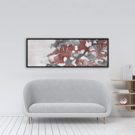 Toile encadrée grise américaine abstraite « Érosion » | Décoration d'intérieur