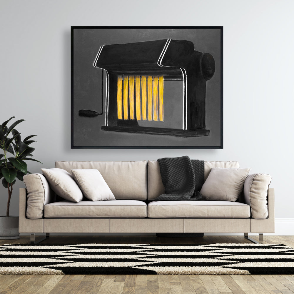 Modern Kitchen Canvas - Fresh Pasta Machine Home Decor Art