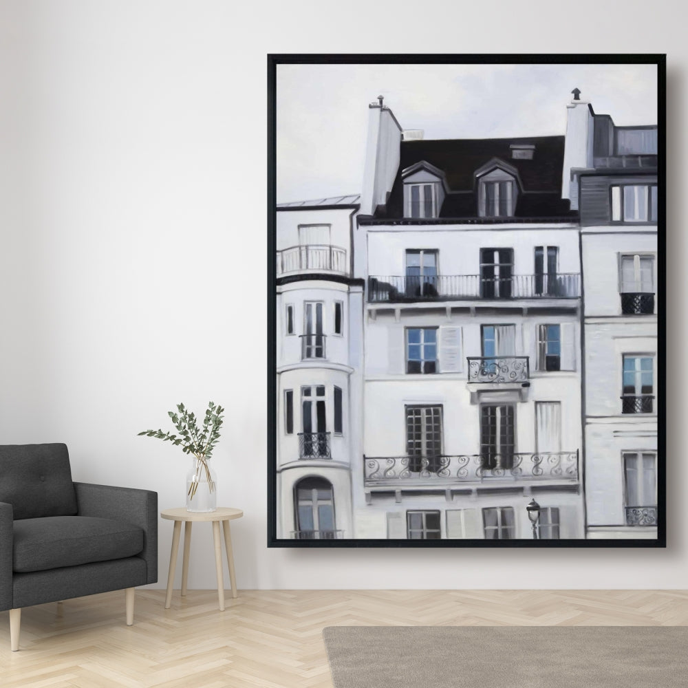 Building Industrial Cities Canvas - Seine River Home Decor Art