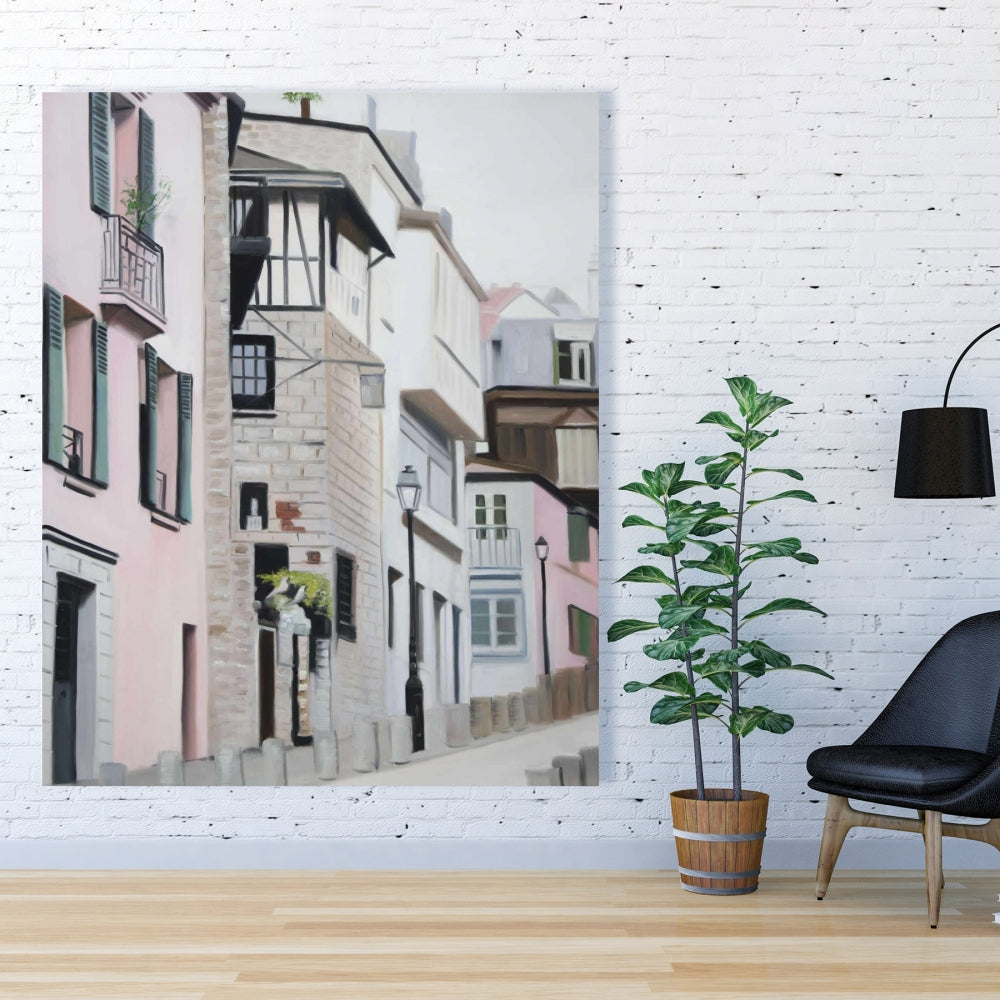 Montmartre Paris Street Canvas | Bedroom Wall Art Decor