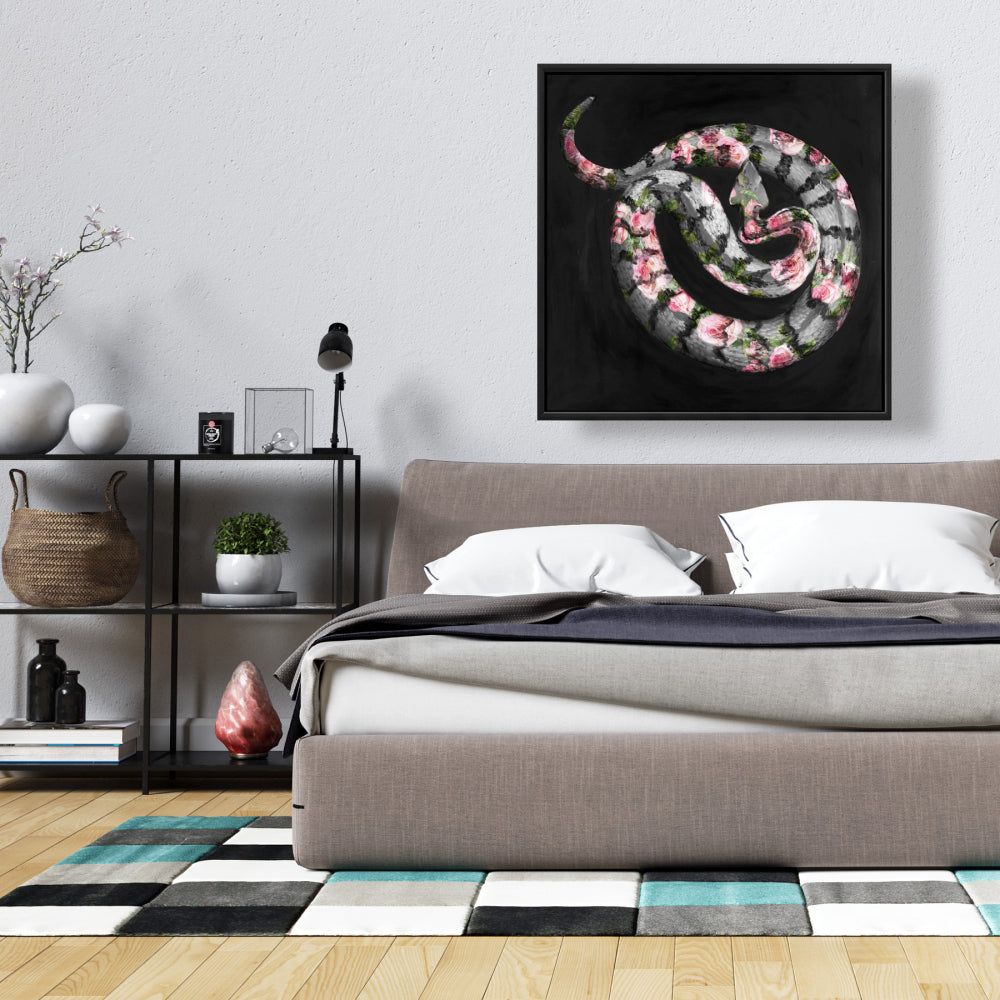 Toile encadrée « Feuilles modernes » | Décor de fleurs vénéneuses