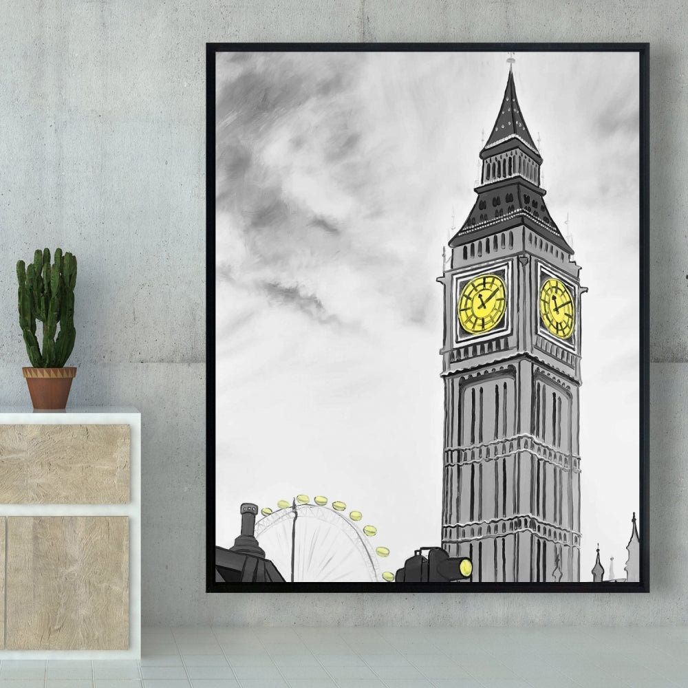 Toile représentant Big Ben à Londres - Décoration murale pour chambre à coucher