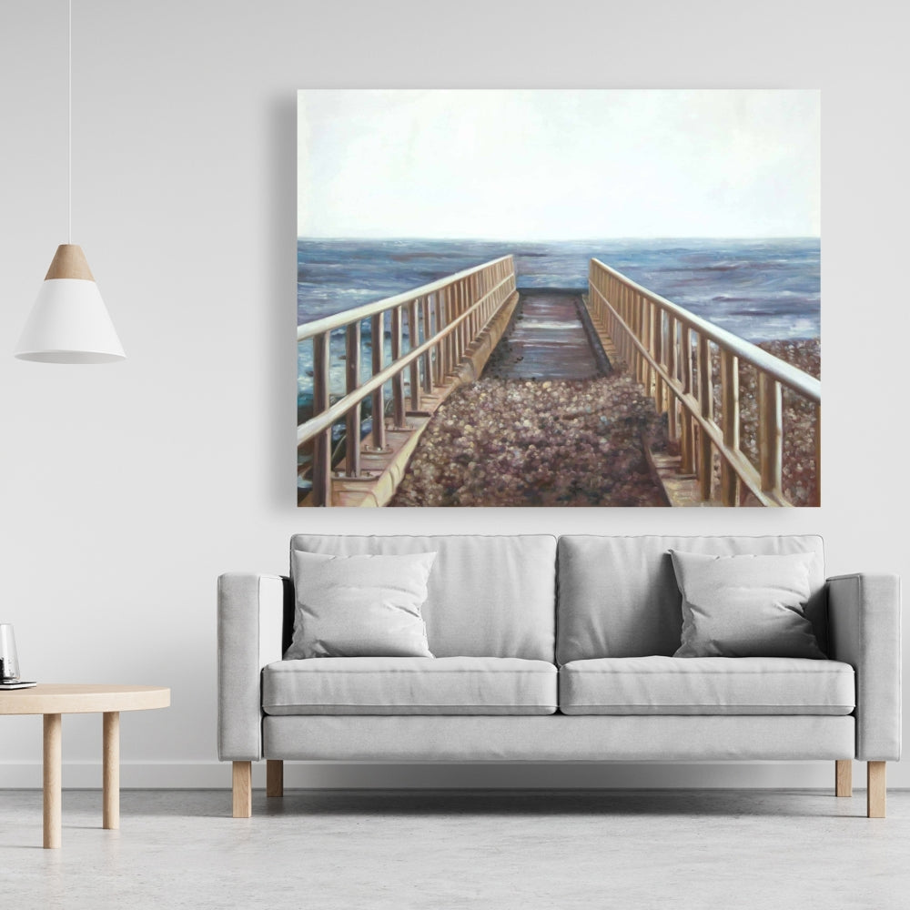 Relaxing Beach Marine Sea Blue Canvas - Home Decor Wall Art