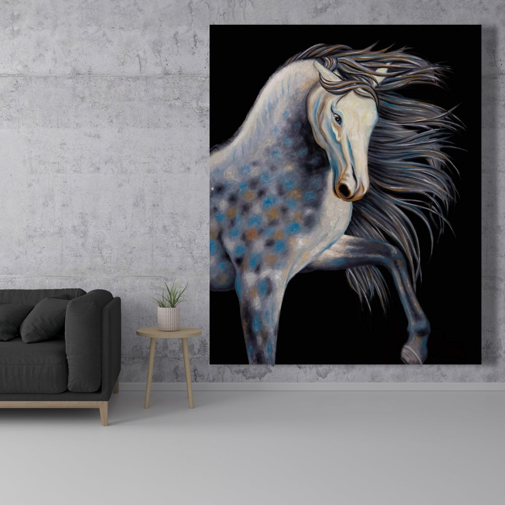 Abstract Horse Canvas | Western Farm Animal Home Decor Art