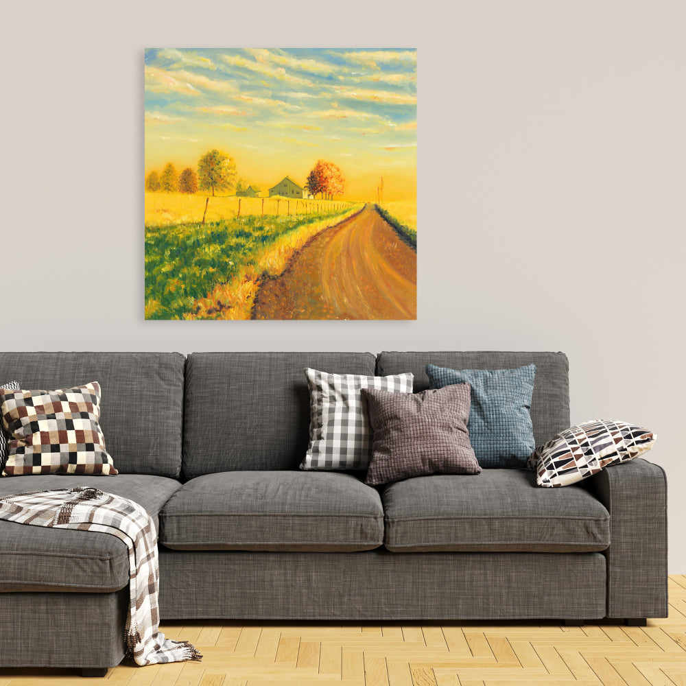 In the Countryside Canvas | Rustic Trees Landscape Decor