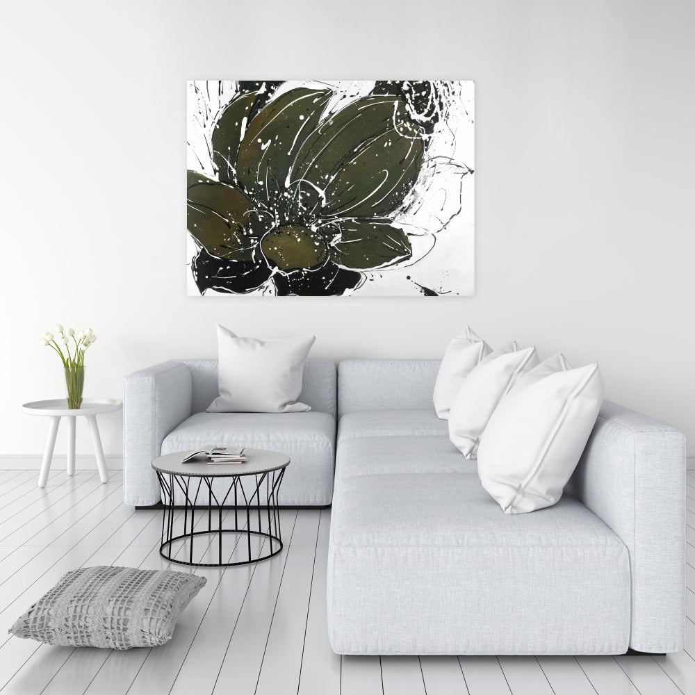 Abstract Flower Canvas | White Floral & Botanical Home Decor