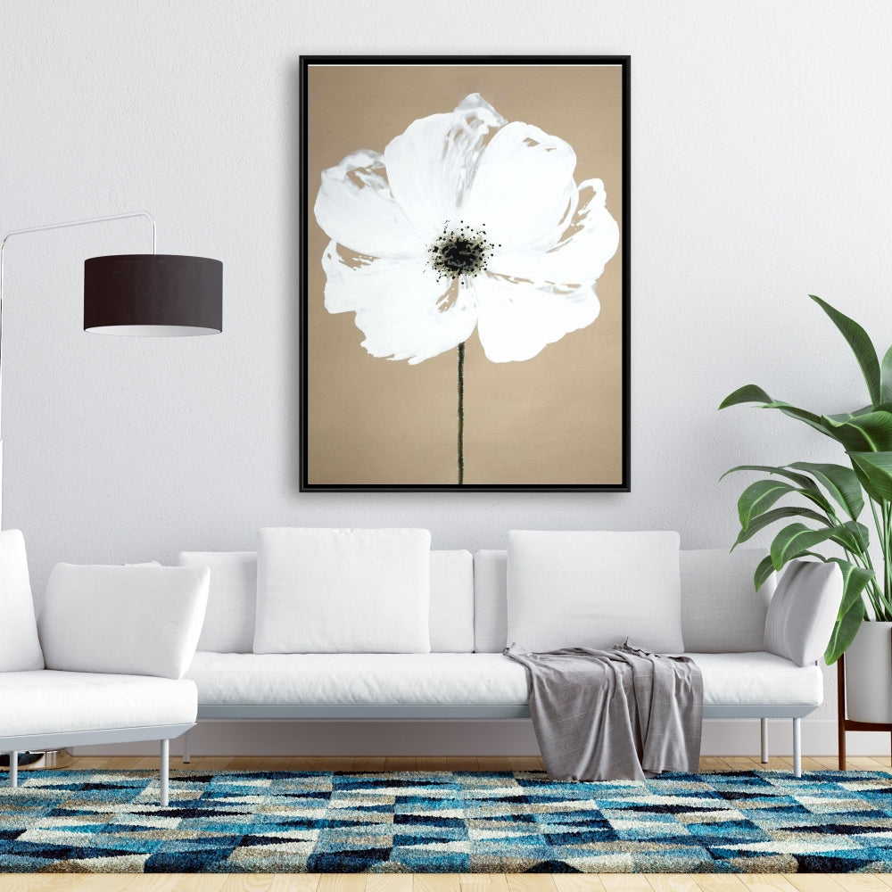 Abstract Color Splash Flower | Floral Hygge Canvas for Bedroom