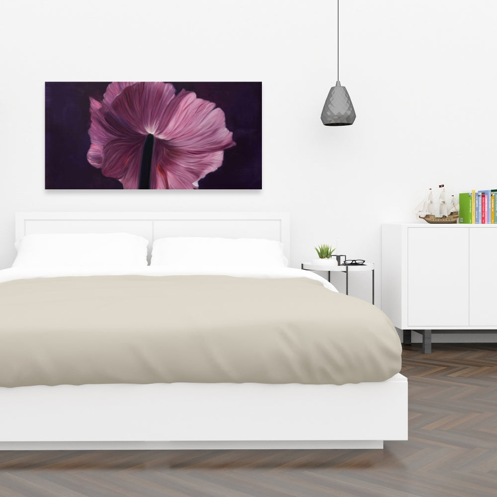 Purple Petals Canvas - Minimalist Bedroom Decor | Home Art
