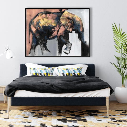 Beautiful Elephant Canvas | Bedroom Wall Art Decor | Contemporary