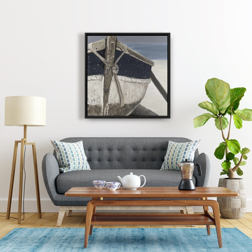 Toile « Bateau » bleu marine | Décoration murale