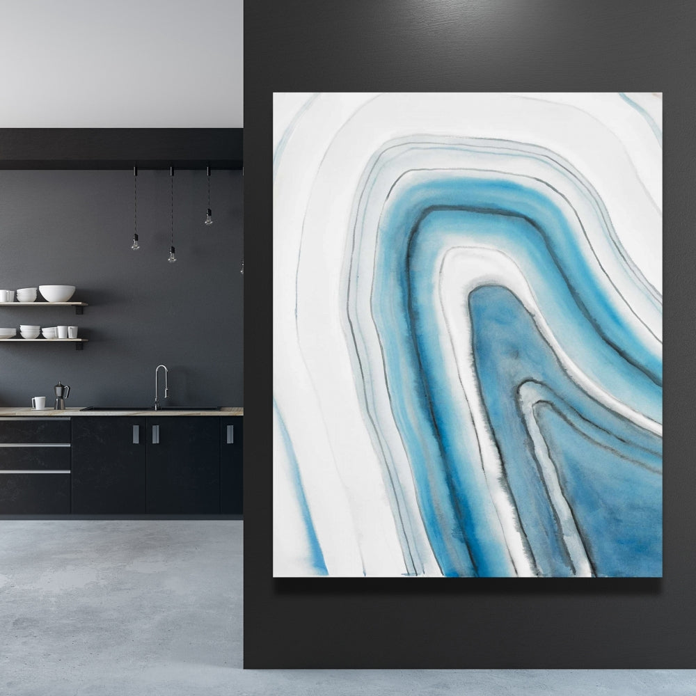 Round Geode Canvas - Bedroom Minerals Contemporary Decor