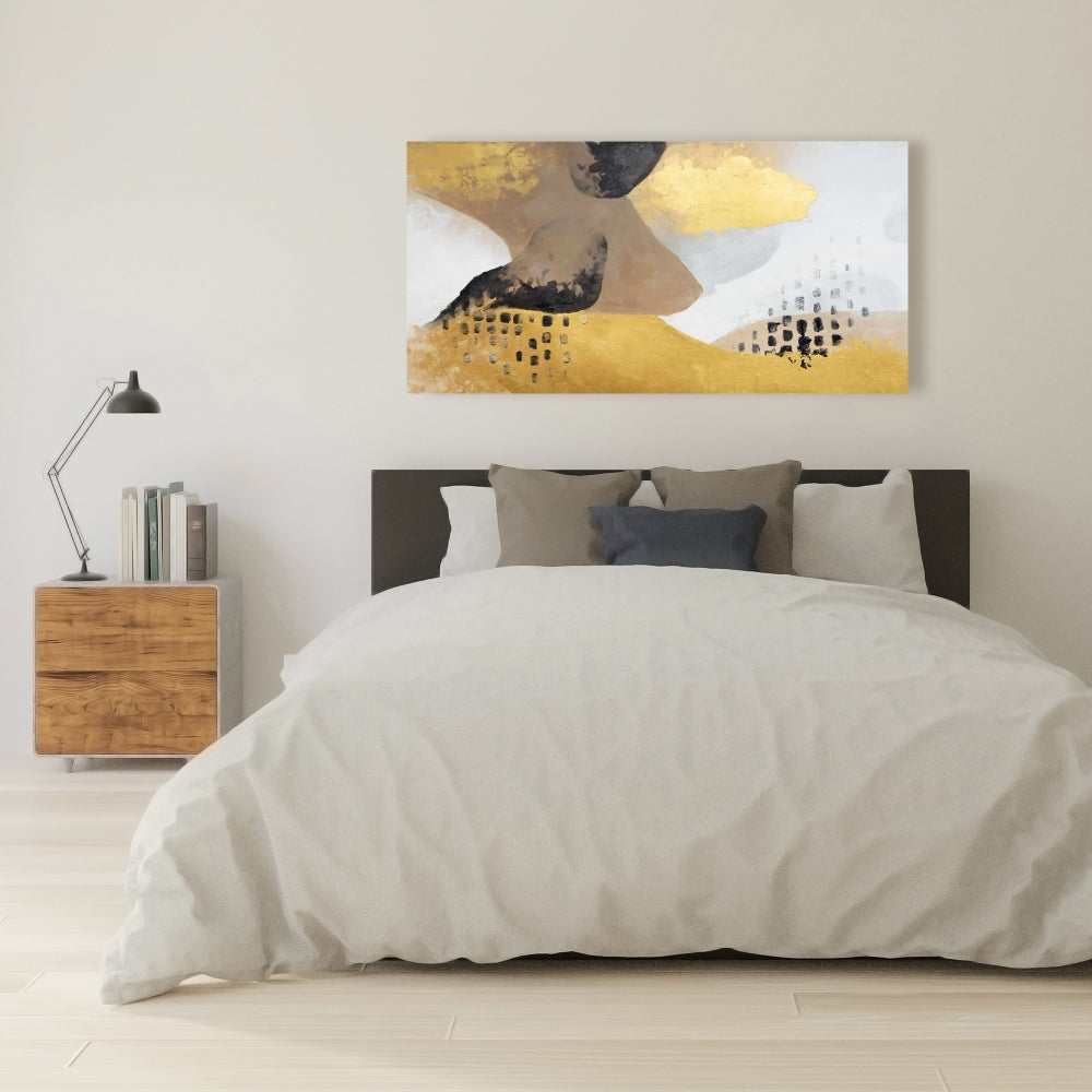 Brown Contemporary Bathroom Canvas - Improvisation Home Decor
