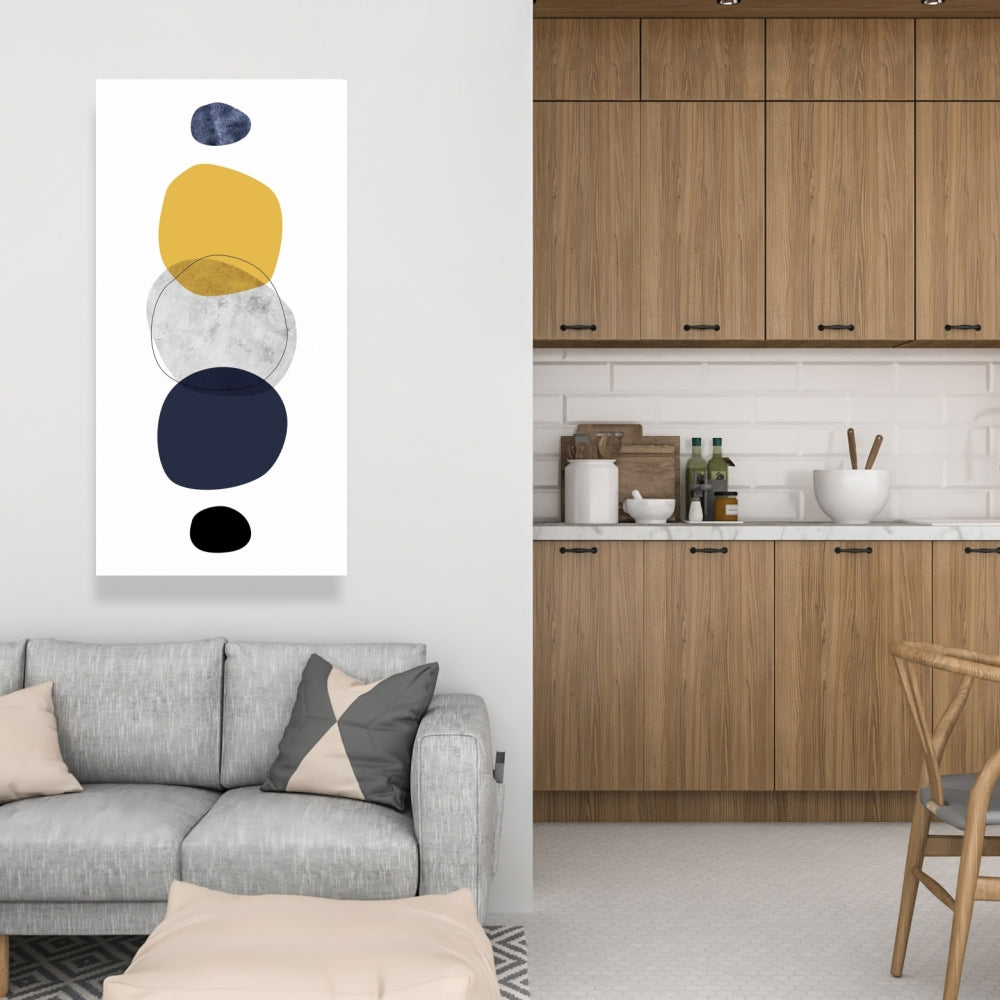Blue Modern Livingroom Canvas - Spheres | Home Decor Art