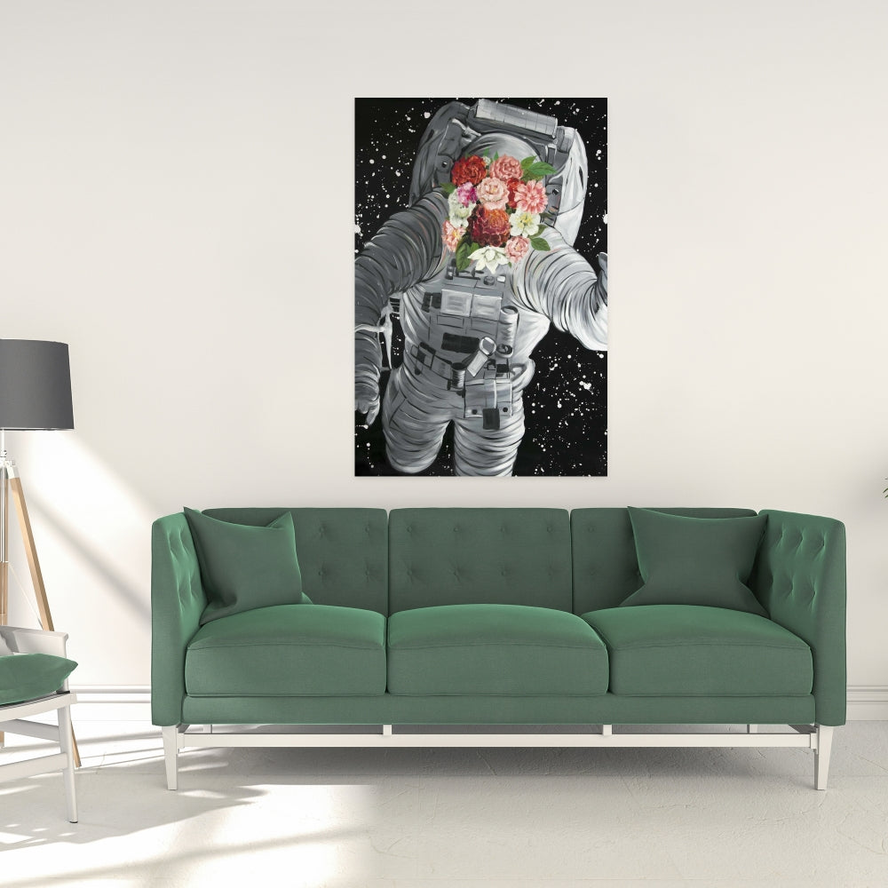 Dreaming of Space Canvas | Earth & Galaxy Bedroom Decor