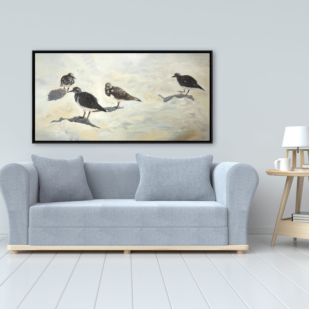 Toile Bécasseau | Cadre marron pour décoration intérieure