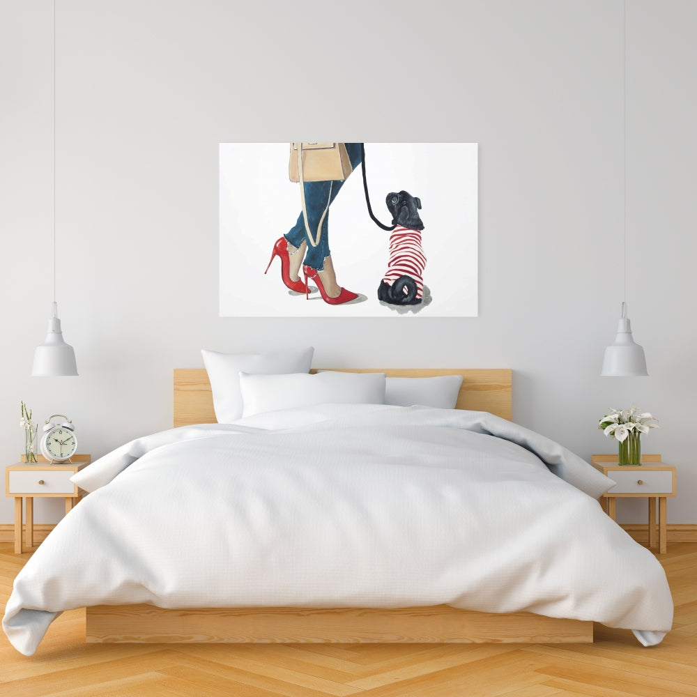 Blue Best Friends Fashion Canvas - Home Decor for Pet Lovers