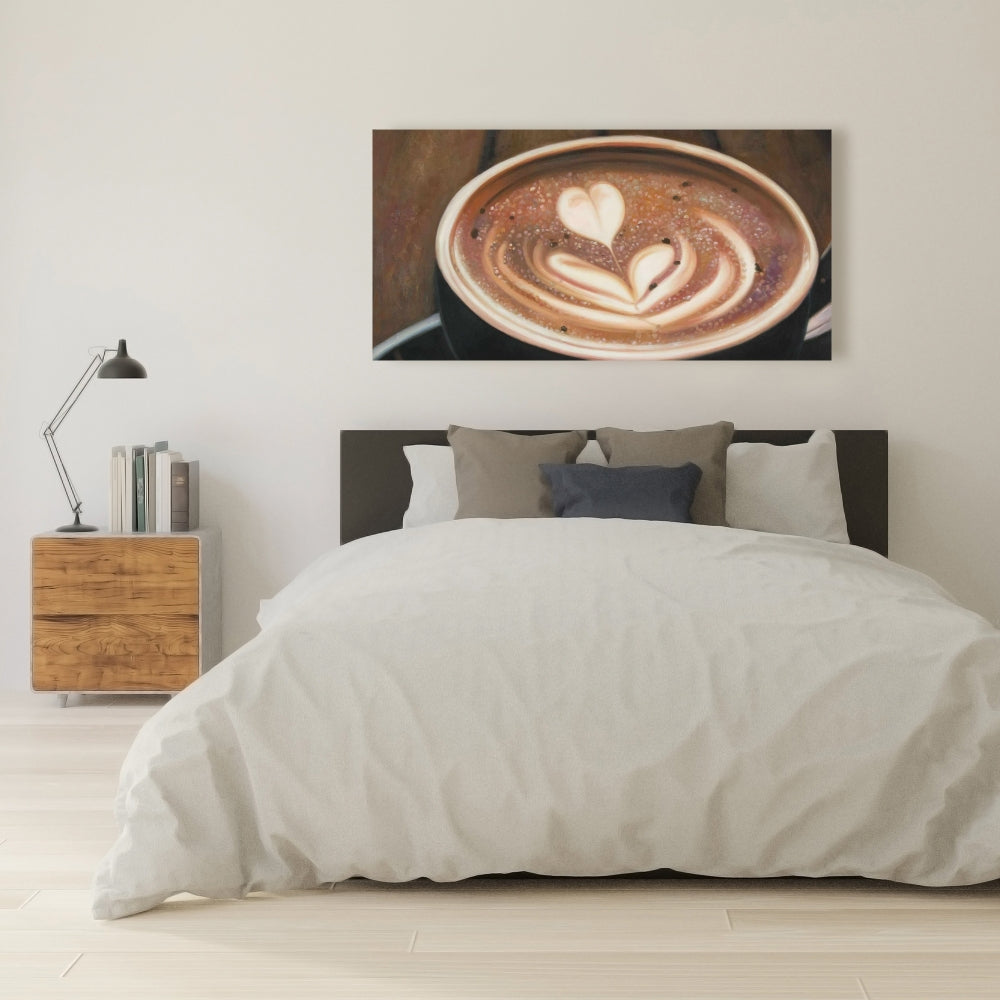 Artistic Cappuccino Canvas | Food Kitchen Decor for Home