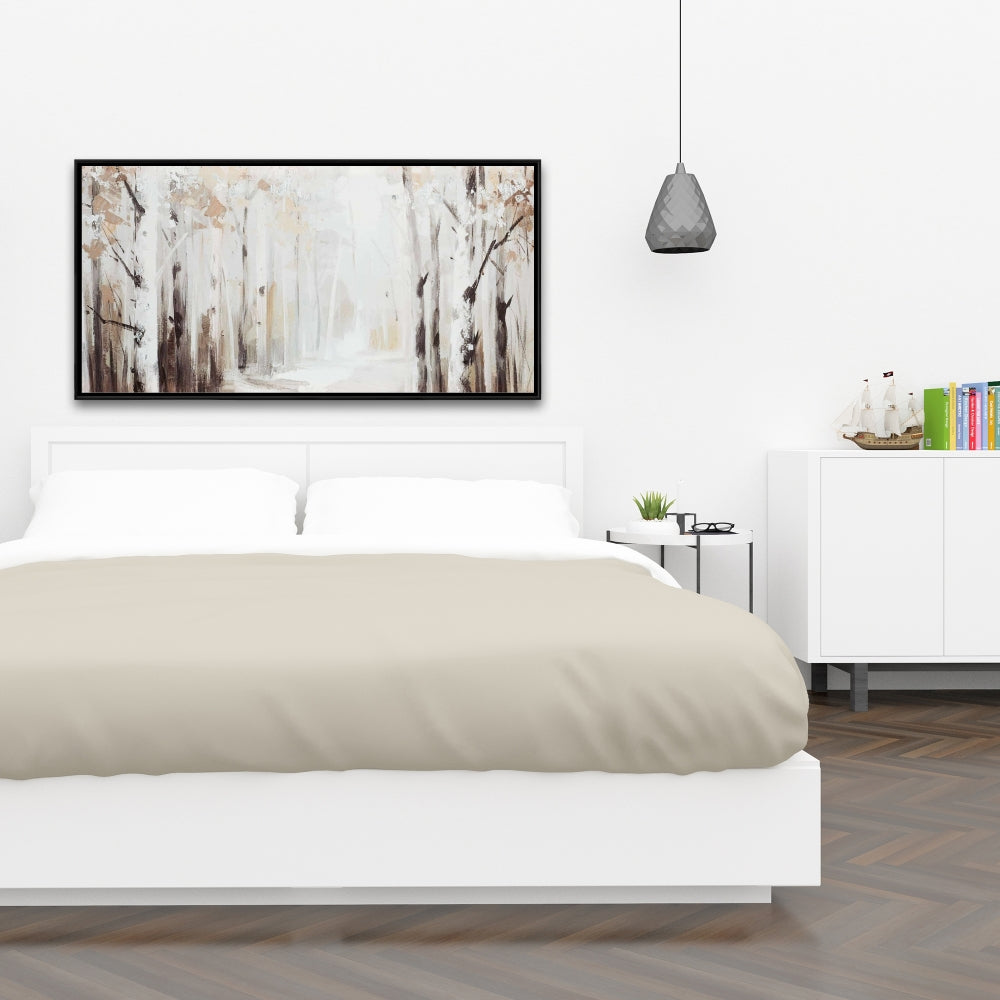 Toile de chambre moderne Forêt d'hiver - Décoration d'intérieur encadrée