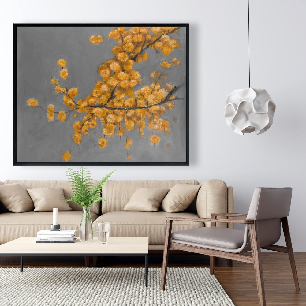 Golden Wattle Floral Canvas | Botanical Home Decor Wall Art