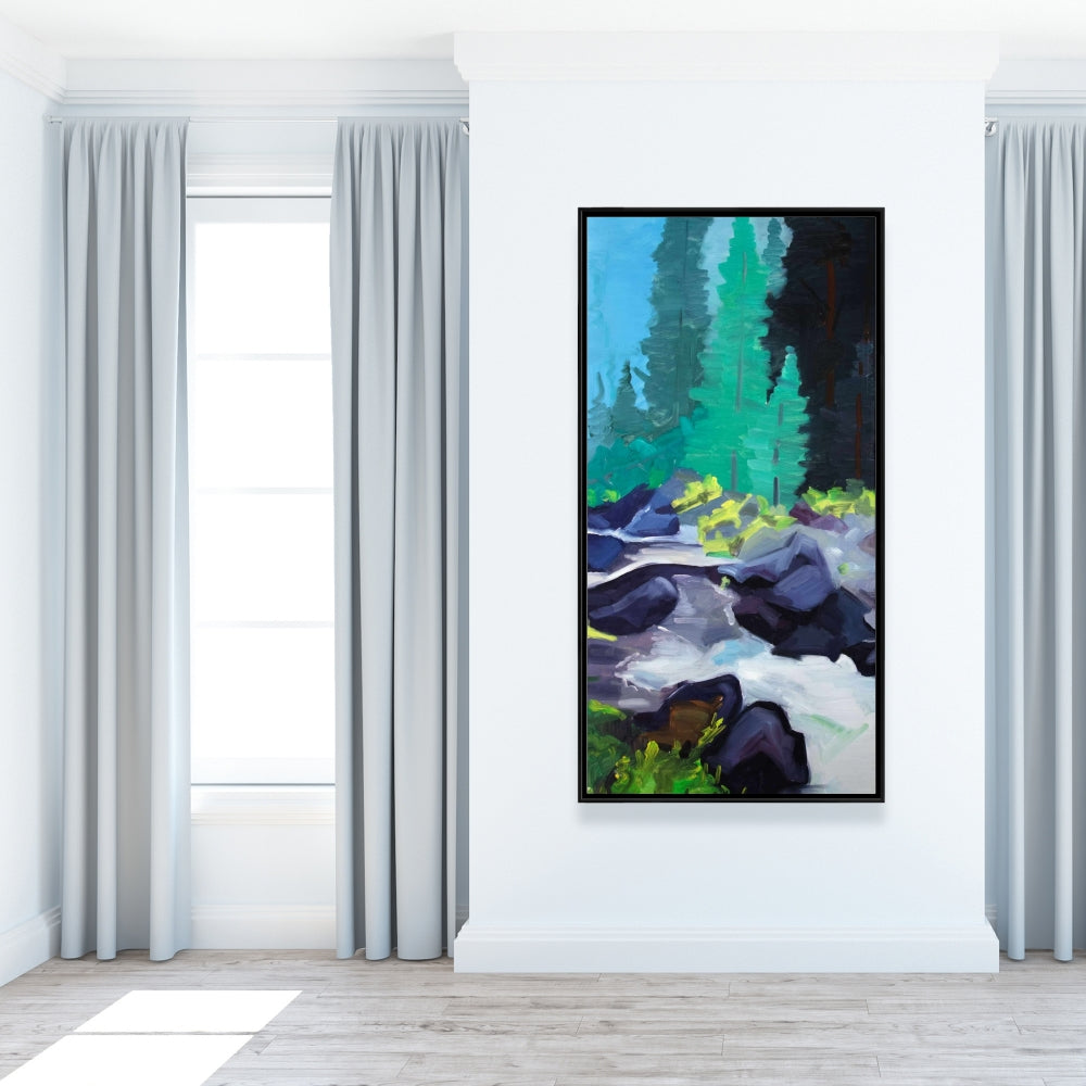 Magnifique toile contemporaine représentant un arbre en cascade | Décoration d'intérieur