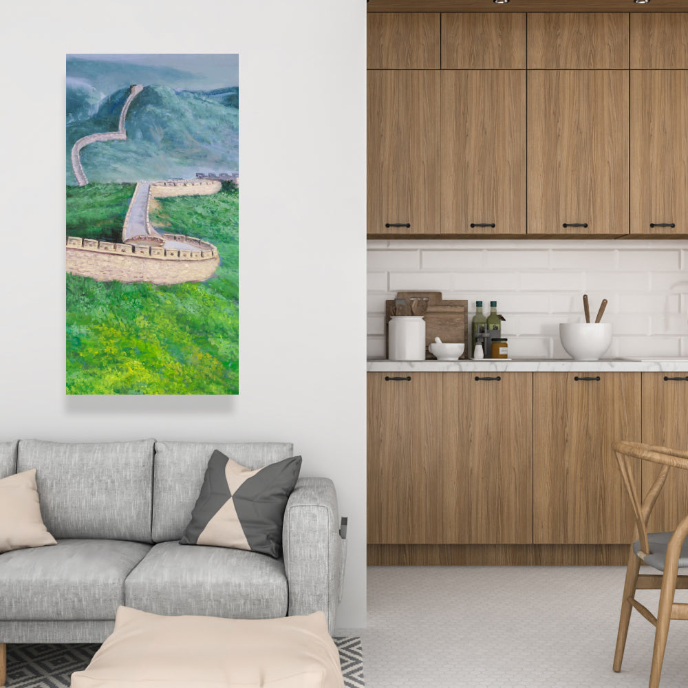 Great Wall of China Blue Canvas | Contemporary Home Decor