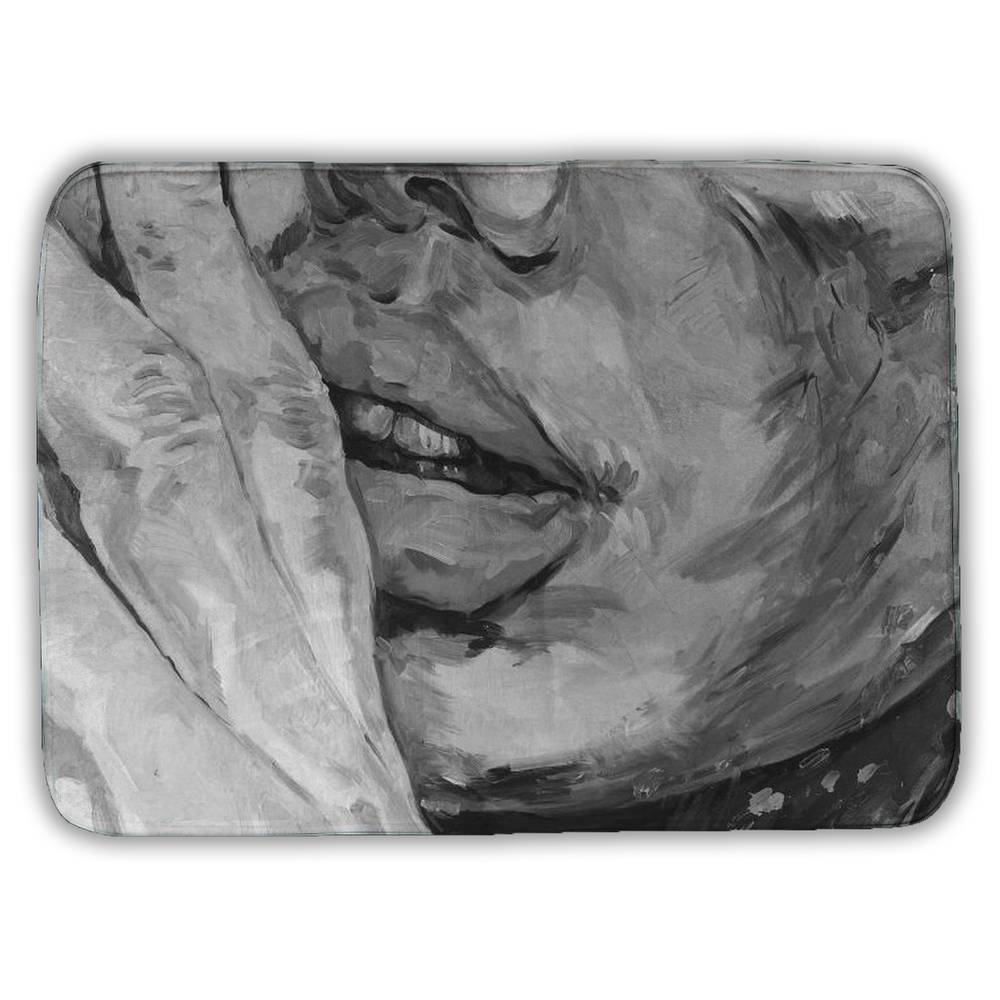 Luscious Lips Monochrome Canvas | Women's Bedroom Wall Art