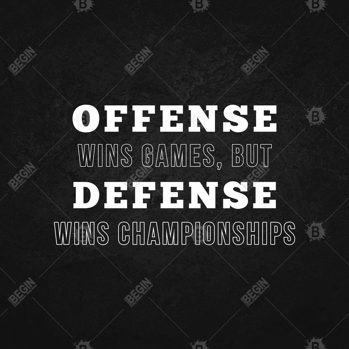 Offense Wins Games Canvas - Man Cave Decor for American Homes