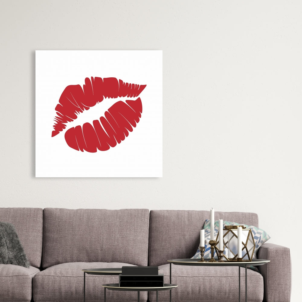 Red Lipstick Mark Canvas | Beauty Figurative Bedroom Decor