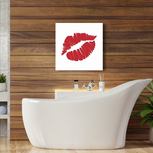 Red Lipstick Mark Canvas | Beauty Figurative Bedroom Decor