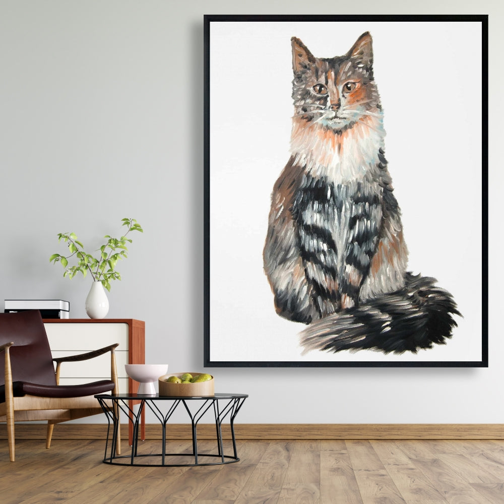 Norwegian Forest Cat Framed Canvas - Home Decor for Pet Lovers
