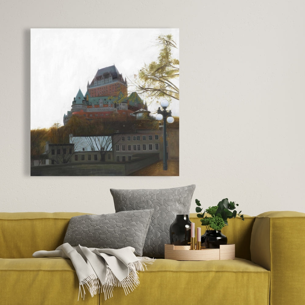 Le Château de Frontenac, toile brun automnal | Décoration intérieure