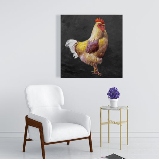 Beautiful Rooster 2 - Rustic Canvas | Farm Animal Home Decor