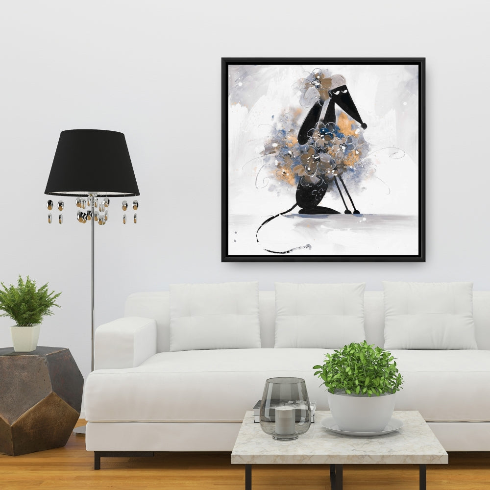 Toile représentant un lévrier afghan | Décoration de chambre américaine