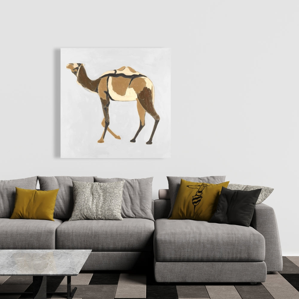 Wildlife Livingroom Decor | Retro Dromadaire African Canvas
