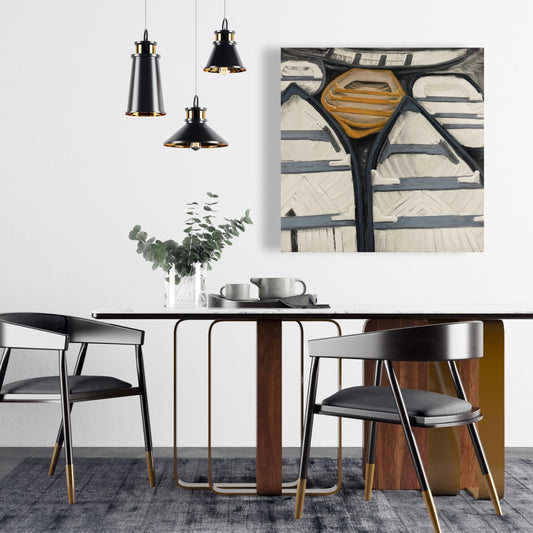 Marine Blue Canoes Bathroom Canvas | Home Decor Wall Art