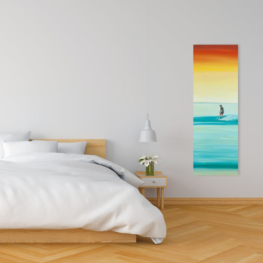 A Surfer by Dawn Canvas - Blue Hobbies Coastal Home Decor