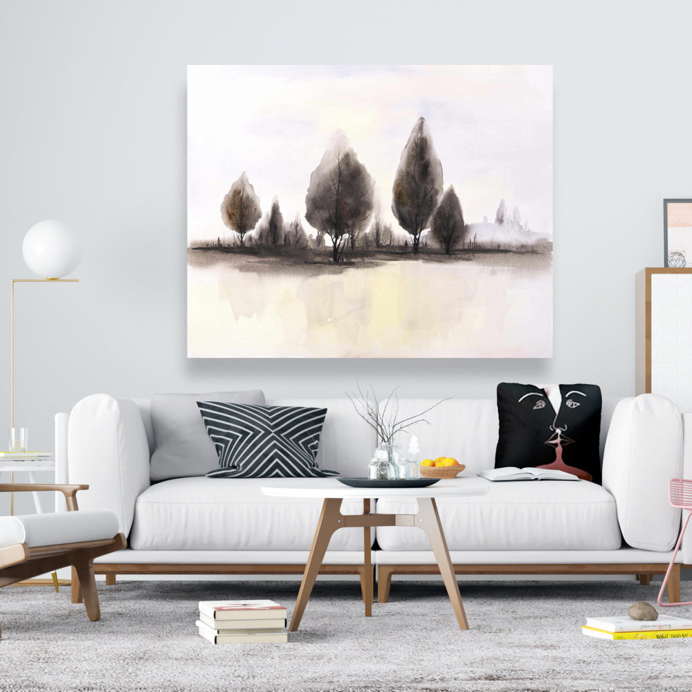 Landscape Trees Canvas Art | Home Decor Wall Illustration