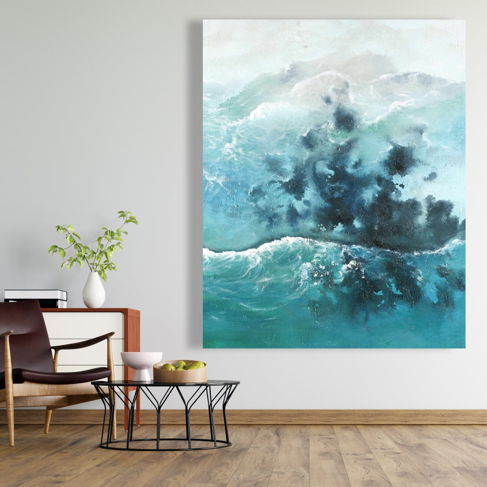 Seaside of the Caribbean Canvas | Coastal Blue Sea Decor