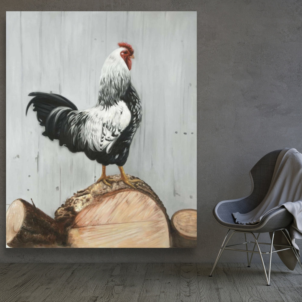 Toile Coq Wyandotte | Décoration d'intérieur avec animaux de la ferme