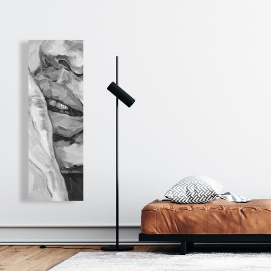 Luscious Lips Monochrome Canvas | Women's Bedroom Wall Art