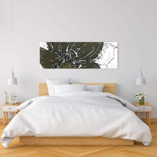 Abstract Flower Canvas | White Floral & Botanical Home Decor